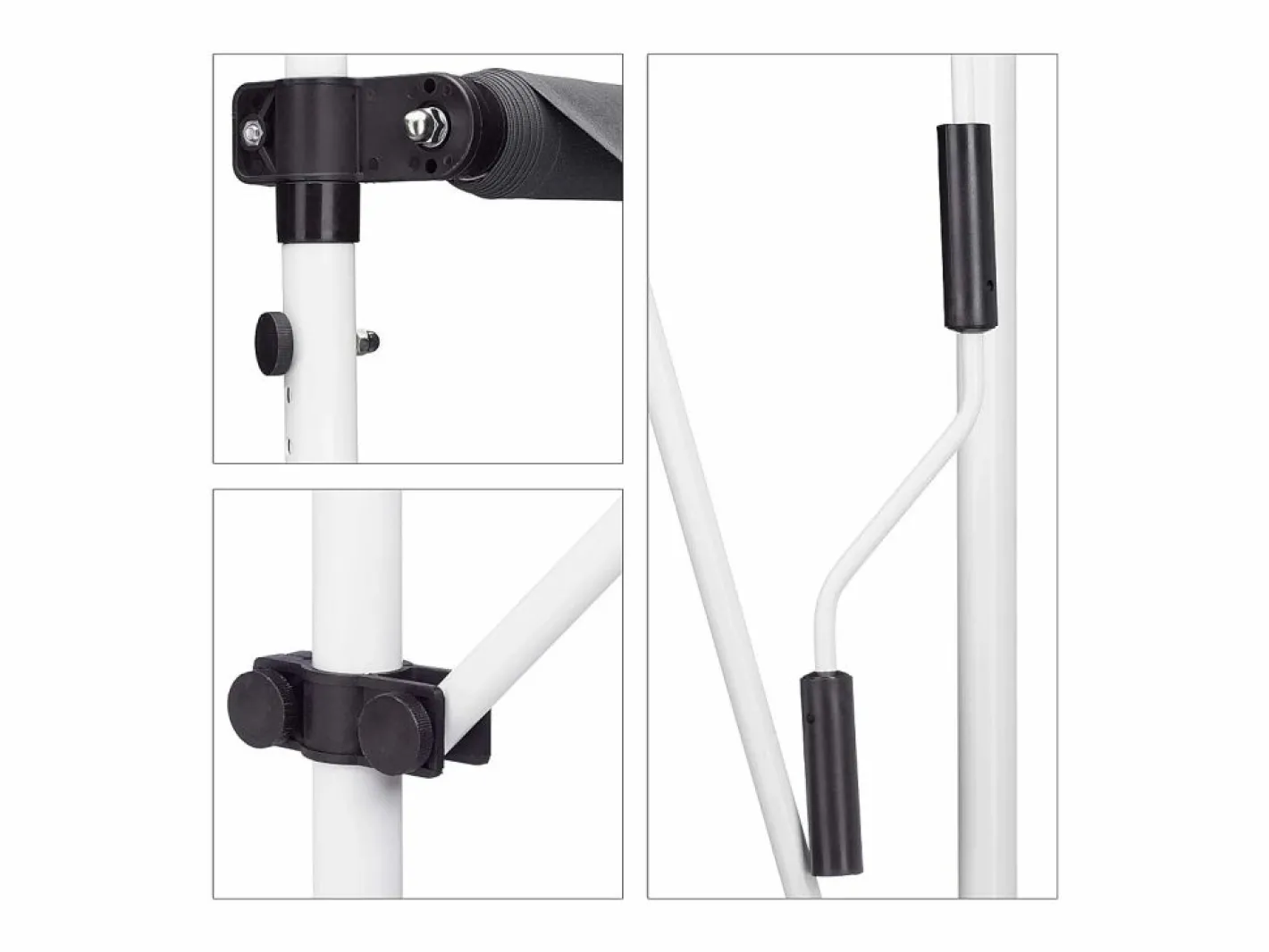 Helloshop26 Estor Y Toldo|Toldo telescópico para balcón con manivela altura regulable resistente a los rayos UV poliéster acero 250 x 120 cm 13_0002541_4