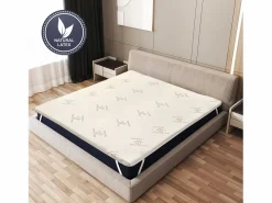 Topper de Látex Natural 90x200 | Bambú transpirable, desenfundable^The White Stone Best