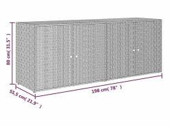 Torgnyr Armario de jardín 198x55,5x80 cm Ratán sintético^Garden Furniture Sale