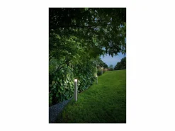 Torre - Bolardo de jardín con 1 bombilla E27 máx. 20 W IP54, aluminio pintado, bolardo para exteriores, acero Corten, 90 cm de altura - Perenz Marru00f3n New