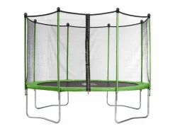 Habitat et jardin Cama Elástica|Trampolin / Cama elástica "Yoopi" - Ø 4.25 m - con red + escalera + cubierta de protección + kit de anclaje