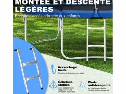 Cama Elástica|Trampolín con red de seguridad de 305 cm - Juguete infantil para deportes, hogar y exterior con base segura y protección antióxido