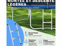 Trampolín con red de seguridad de 305 cm - Juguete infantil para deportes, hogar y exterior con base segura y protección antióxido^ Best