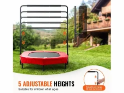 Trampolín SucceBuy, Trampolín Mini 142 cm para Niños, Plegable, para Bebés, Interior y Exterior, Para Niños de 3 Años en Adelante, Rojo Sale