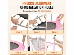 Trampolín SucceBuy Trampolín Infantil de 140 cm, Mini Trampolín para Niños Pequeños con Red de Protección, para Interior y Exterior. Outlet