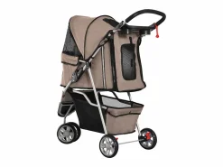 Transportín plegable para perros y gatos, diseño práctico, tela Oxford resistente, color café (75 x 45 x 97 cm) Marru00f3n Discount