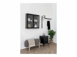 Les Tendances TRENTO kapstok – Natuurlijk bamboe of zwart/wit metaal-Color Negro Best