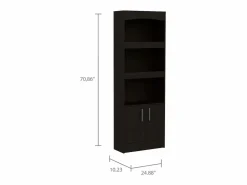 Biblioteca Durango, Tres Estantes, Gabinete con Doble Puerta, .^TuHome Outlet