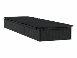 Tumbona 1 ud con cojín ratán sintético 201x55x62 cm^vidaxl Outlet