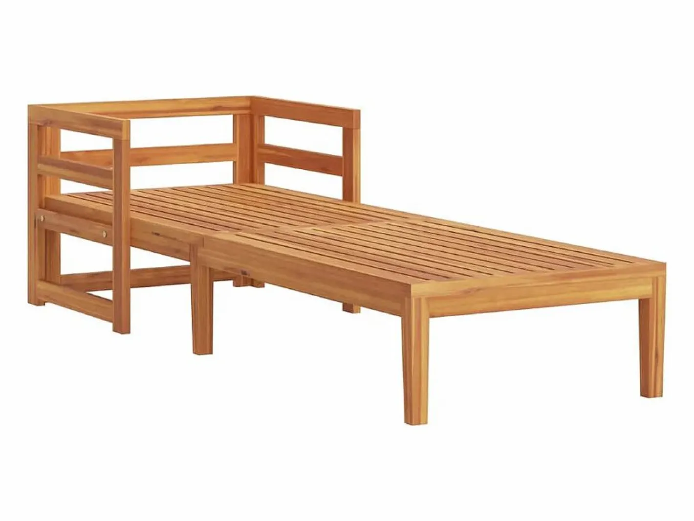 Tumbona con cojines crema madera maciza de acacia^vidaxl Best