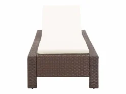 vidaxl Tumbona|Tumbona con cojín de ratán sintético marrón
