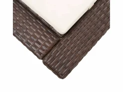 vidaxl Tumbona|Tumbona con cojín de ratán sintético marrón