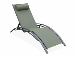 Tumbona de aluminio textileno, set de 2 antracita^Sweeek Clearance