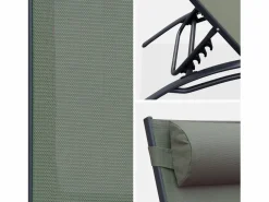 Tumbona de aluminio textileno, set de 2 antracita^Sweeek Clearance