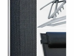 Sweeek Tumbona|Tumbona de aluminio textileno, set de 2