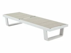 MYLIA Tumbona|Tumbona de aluminio y textilene - y blanco - NABUNA de