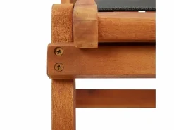 vidaxl Tumbona|Tumbona de exterior de mandera maciza acacia y textileno