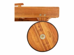 Tumbona de jardín con cojín madera maciza de acacia ES336401^ Discount