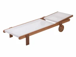 Habitat et jardin Tumbona de madera exótica Saigón - Maple - Crudo Crema Outlet