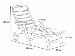 Tumbona de plástico plegable para la piscina y la playa Premiere -^Grand soleil New