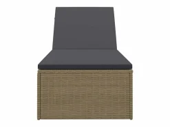vidaxl Tumbona de ratán sintético marrón y gris oscuro Marru00f3n Outlet