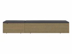 vidaxl Tumbona de ratán sintético marrón y gris oscuro Marru00f3n Outlet