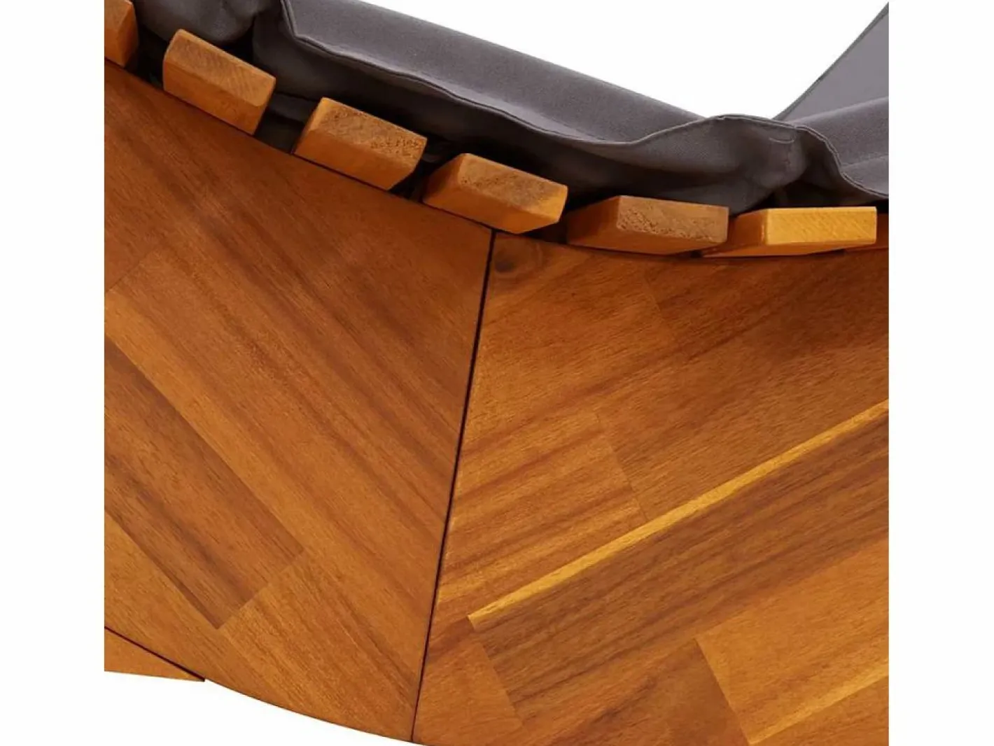 vidaxl Tumbona mecedora Mazaneda madera de acacia oscuro 74x154x60 cm Gris Best