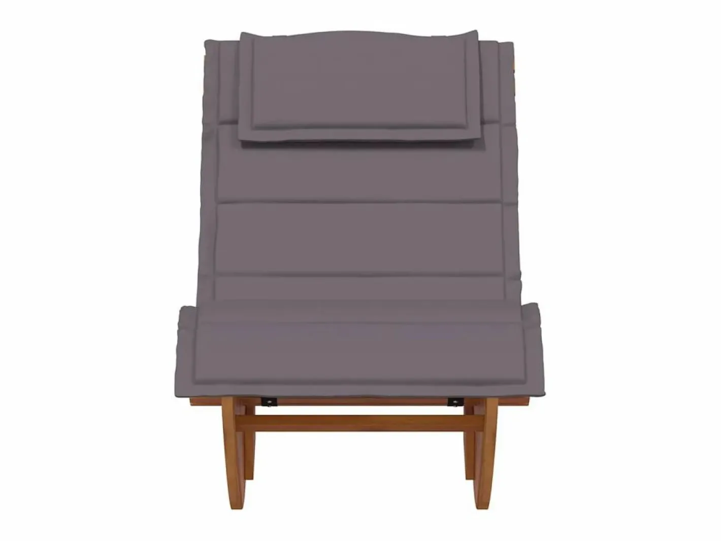 vidaxl Tumbona mecedora Mazaneda madera de acacia oscuro 74x154x60 cm Gris Best