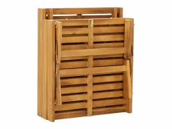 Tumbona plegable con cojín madera maciza de acacia^vidaxl Online