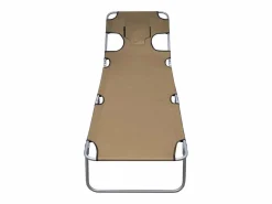 Tumbona|Tumbona plegable con cojín de cabeza y respaldo ajustable gris ES544252