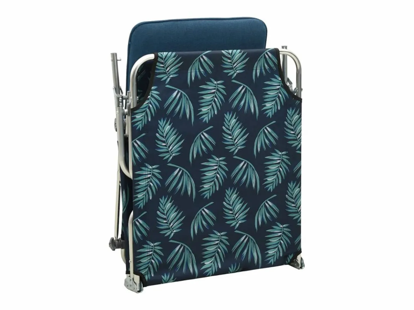 Tumbona plegable con toldo de acero estampado de hojas ES524525^ Sale