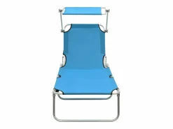 Tumbona|Tumbona plegable con toldo de acero turquesa ES132572