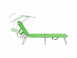 Tumbona plegable con toldo de acero manzana ES79885 Verde Outlet