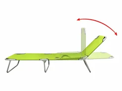Tumbona|Tumbona plegable de acero con recubrimiento polvo manzana ES696717