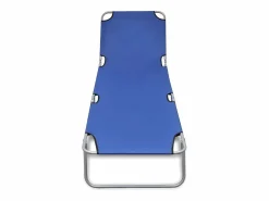 Tumbona plegable de acero con recubrimiento polvo ES911036 Azul Sale