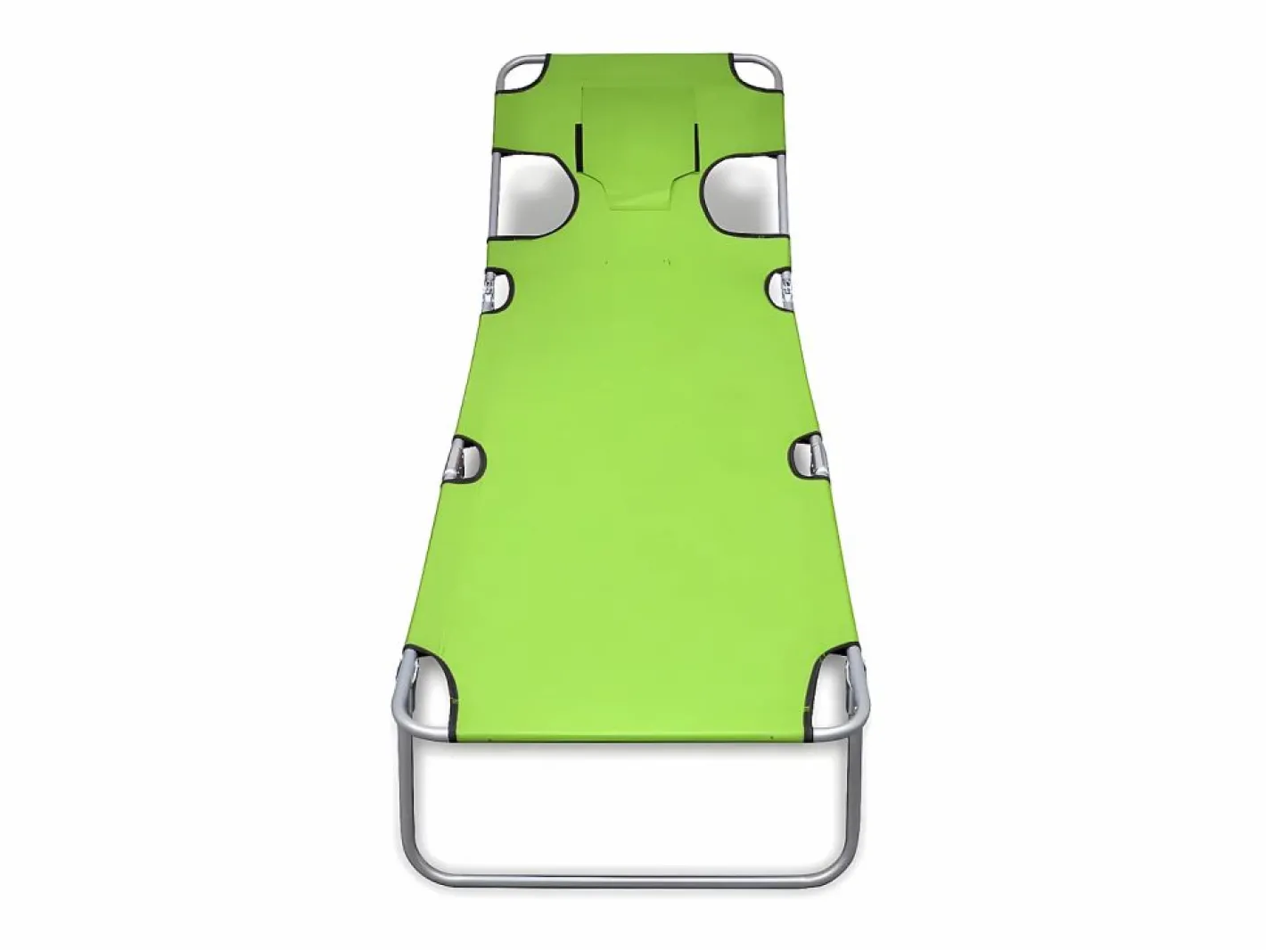 Tumbona plegable de acero y cojín de cabeza acero manzana ES538350 Verde Clearance