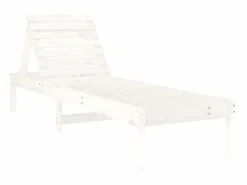 Tumbona|Tumbonas 2 unidades madera maciza de pino 199,5x60x74 cm ES67093