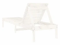 vidaxl Tumbonas 2 unidades madera maciza de pino 199,5x60x74 cm Blanco Clearance