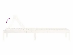 vidaxl Tumbonas 2 unidades madera maciza de pino 199,5x60x74 cm Blanco Clearance