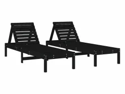 vidaxl Tumbona|Tumbonas 2 unidades madera maciza de pino 199,5x60x74 cm