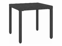 vidaxl Tumbonas con mesita 2 unidades ratán sintético Negro Best