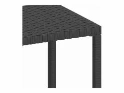 vidaxl Tumbonas con mesita 2 unidades ratán sintético Negro Best