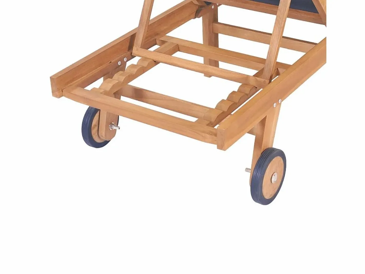 vidaxl Tumbona|Tumbonas plegables con ruedas 2 uds teca maciza y textilene