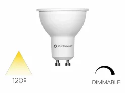 Bombilla|Uniform-Line - Foco LED GU10 6W 120° Regulable 4000K - Iluminación general y difusa para espacios interiores - Beneito & Faure