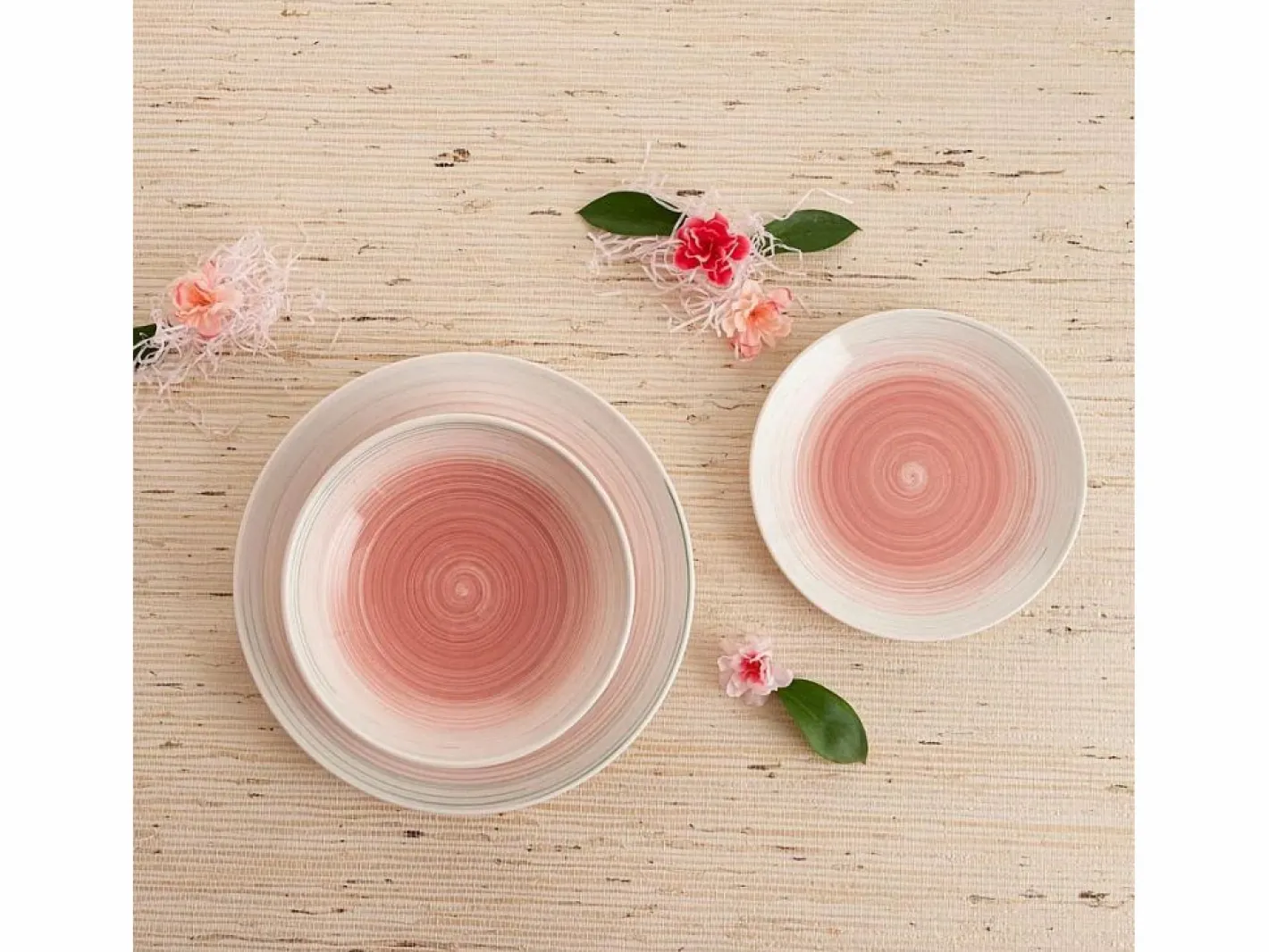 Vajilla Velvet Quid 18 piezas 6 servicios cerámica Rosa Hot