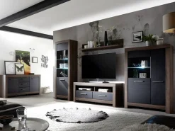 Petits-Meubles Vajillero 2 puertas Adam Madera y Negro Best