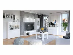 Petits-Meubles Vitrina Para Vajilla|Vajillero 4 puertas con LED Kasla
