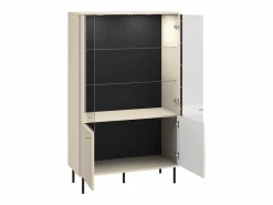 Petits-Meubles Vajillero 4 puertas con LED Nova Cachemira Beige Clearance