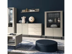 Petits-Meubles Vajillero 4 puertas con LED Nova Cachemira Beige Clearance