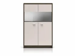 Petits-Meubles Vajillero 2 puertas Kaius Cachemira y Madera oscura Beige Sale